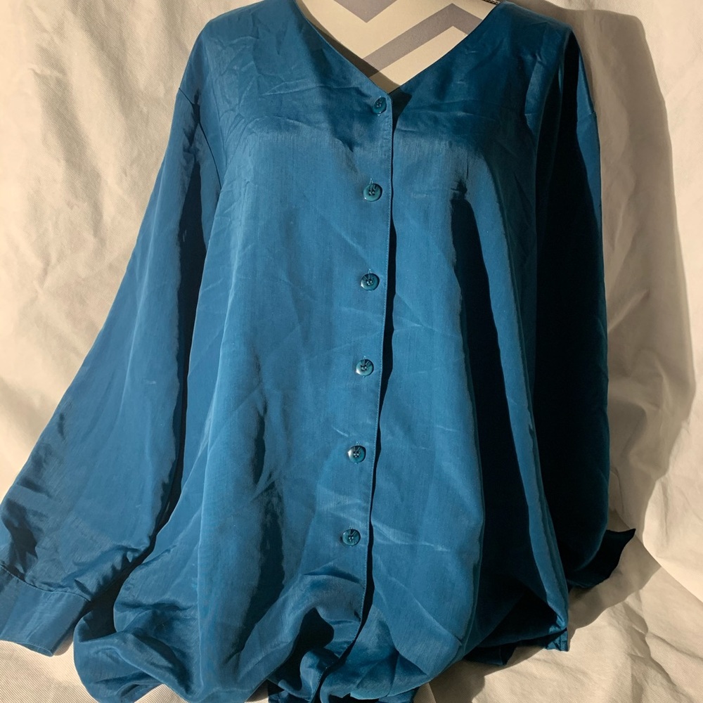 CST Studio Size 22W Teal Top Long Sleeve